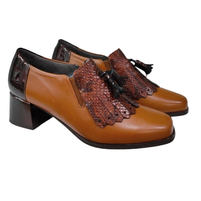 Zapato mujer Pitillos tacon 5413Cuero