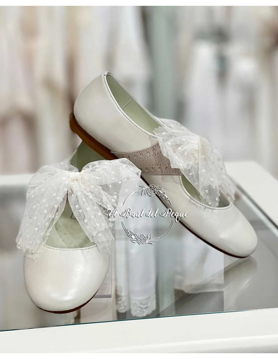 Zapato Niña Casiopea Nupcial con Lazo María Catalán