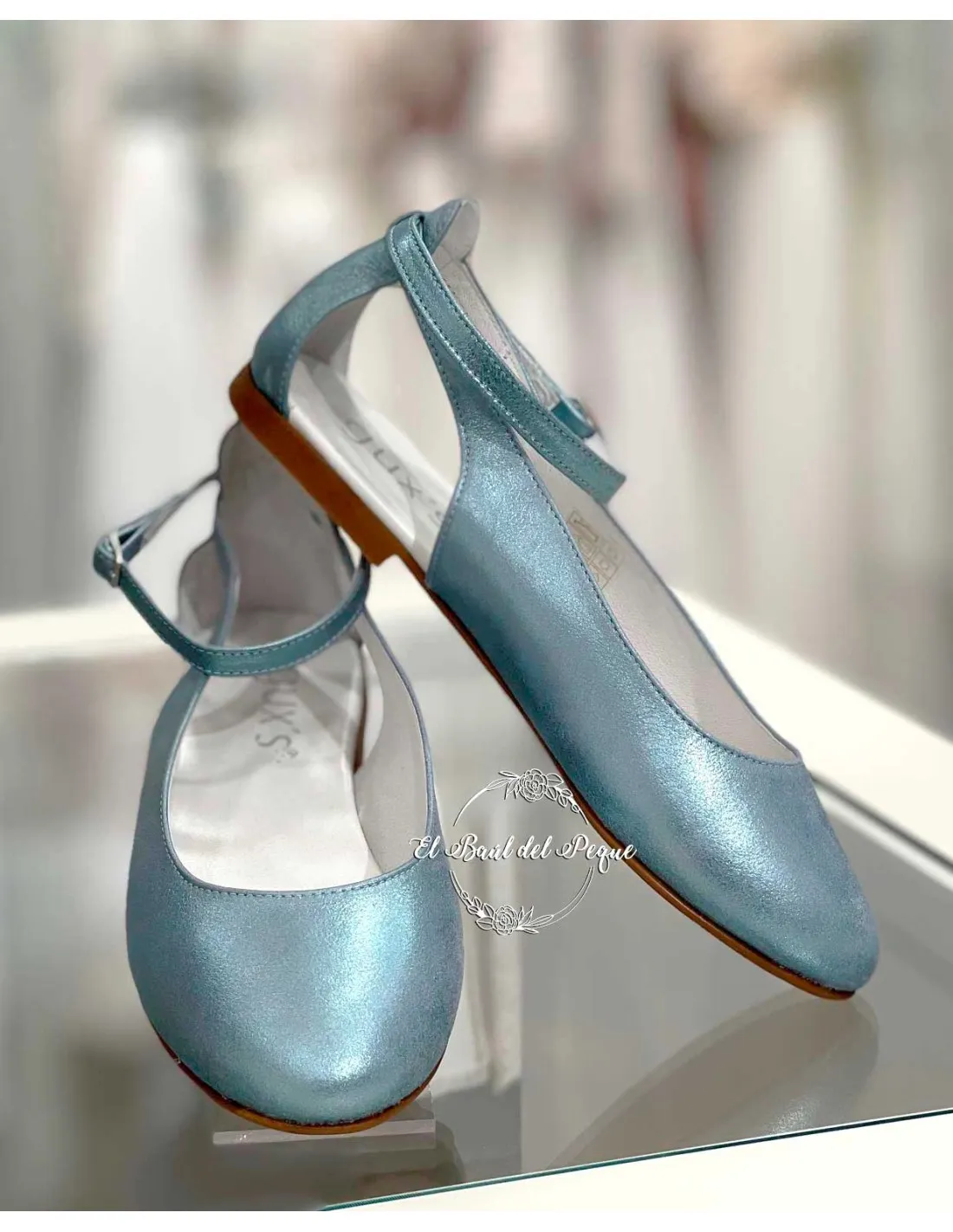 Zapato Niña Ceremonia Azul Metalizado Gux´s Shoes