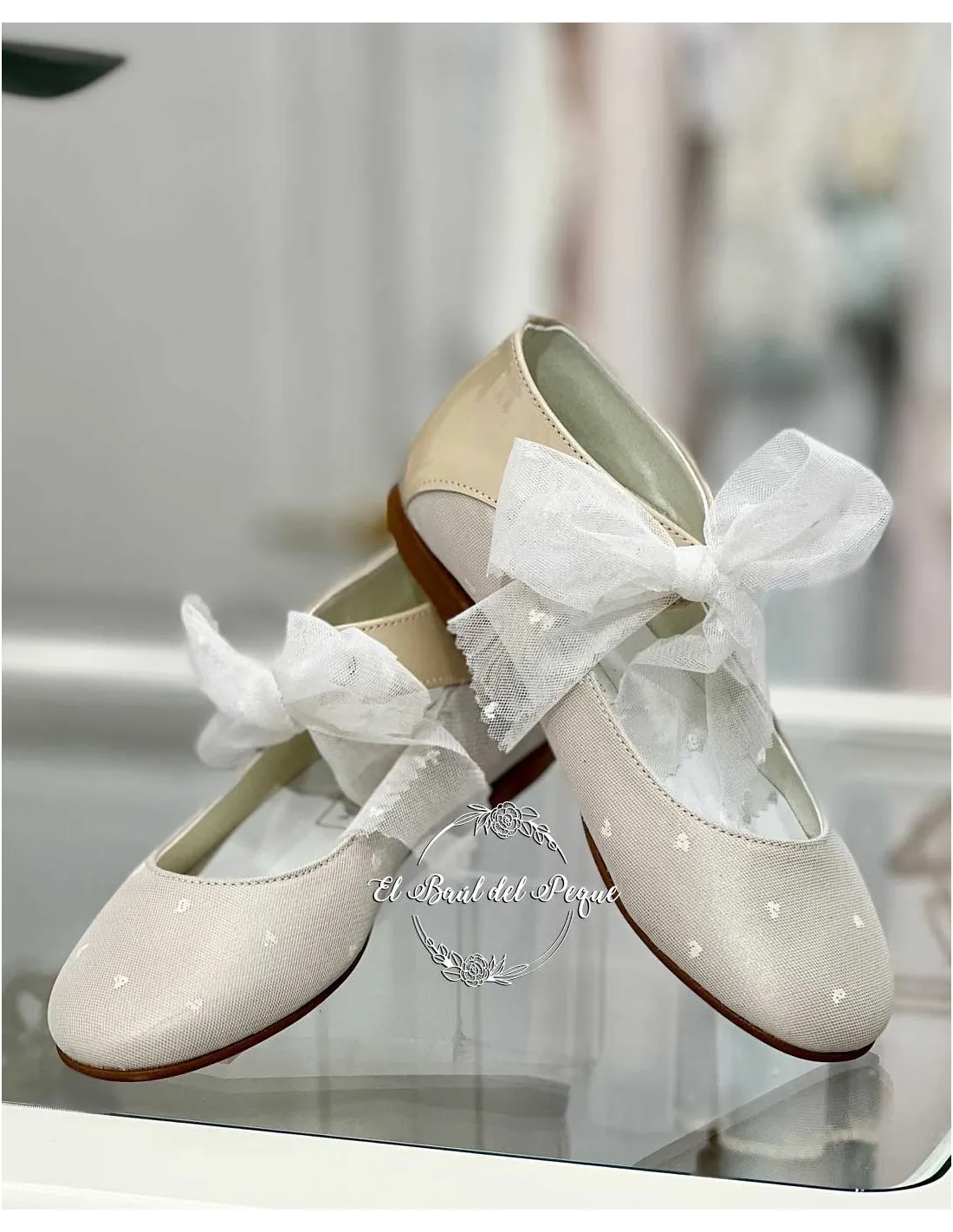 Zapato Niña Ceremonia María Catalán Plumeti y Piel