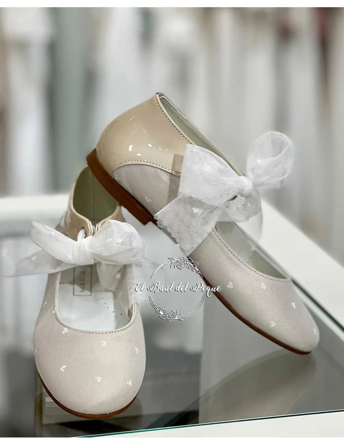 Zapato Niña Ceremonia María Catalán Plumeti y Piel