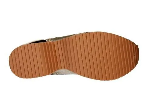 Zapato Piel/elastico Oro Rafia Natural Talon Cremallera