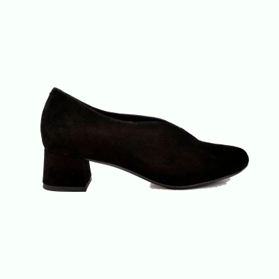 Zapato salon ante negro D’chicas