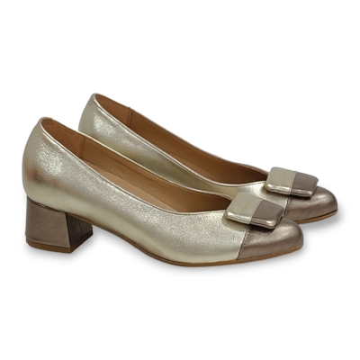Zapato salon D’chicas oro combi 3693