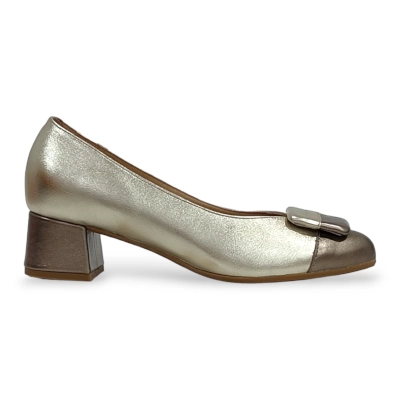 Zapato salon D’chicas oro combi 3693