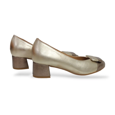 Zapato salon D’chicas oro combi 3693