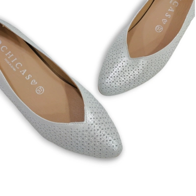 Zapato salon D’chicas tacon blanco 3691
