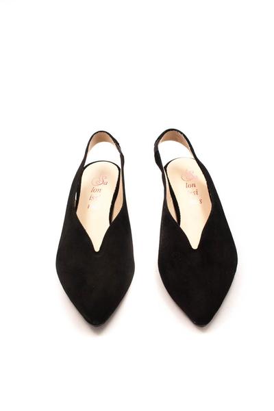 zapato salonissimos alba tacon abierto ante negro
