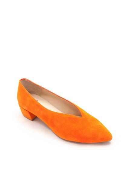 zapato salonissimos azahara tacon ante naranja