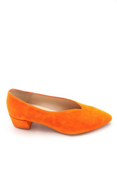zapato salonissimos azahara tacon ante naranja