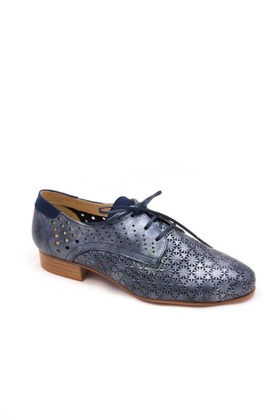 zapato salonissimos calado en azul