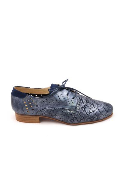 zapato salonissimos calado en azul