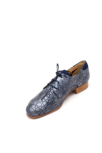 zapato salonissimos calado en azul