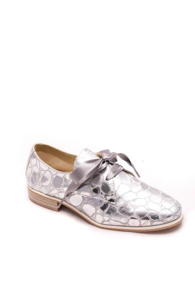 zapato salonissimos cordones en plata