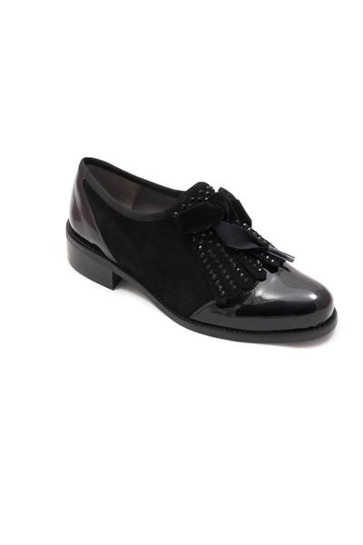 zapato salonissimos flecos negro