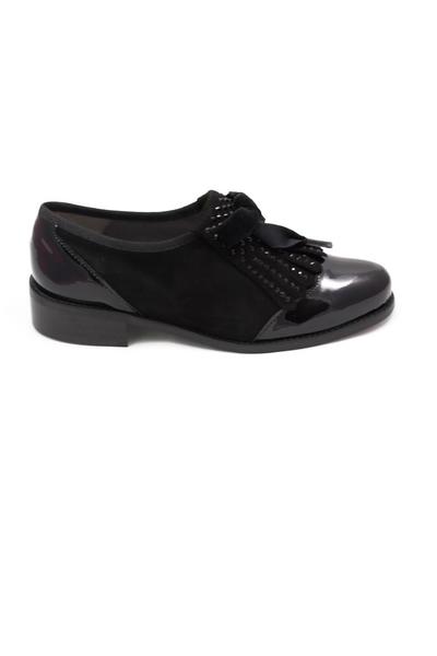 zapato salonissimos flecos negro