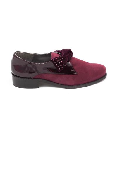 zapato salonissimos lazo burdeos