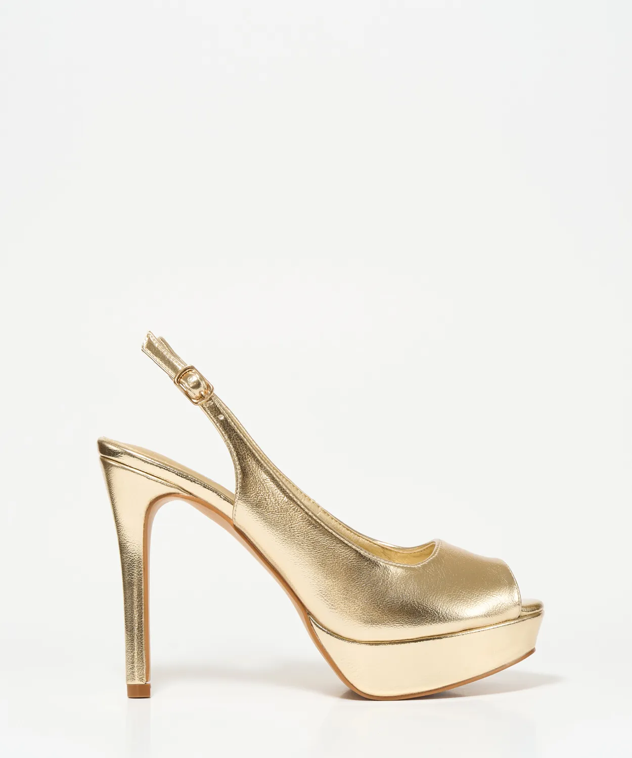 Zapato tacón fino peep toe 