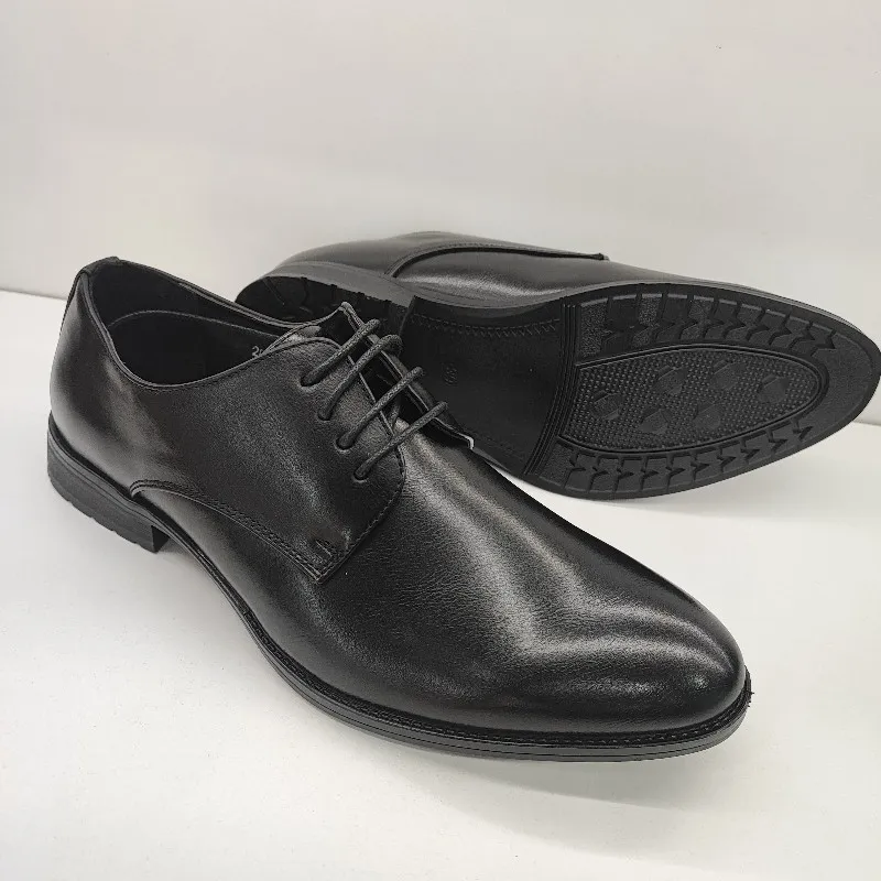 ZAPATO VESTIR HOMBRE BLUCHER CORDONES LISO NEGRO