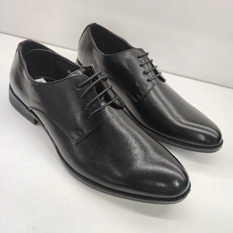 ZAPATO VESTIR HOMBRE BLUCHER CORDONES LISO NEGRO