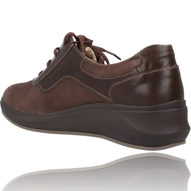 Zapatos Casual de Piel con Cordones para Mujeres de Suave 3414