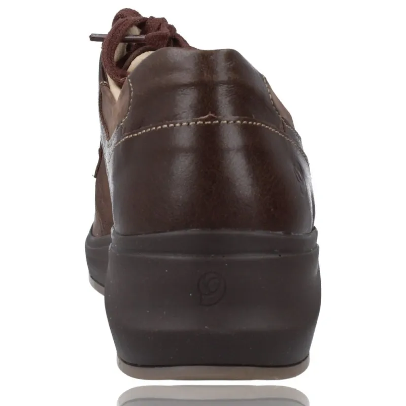 Zapatos Casual de Piel con Cordones para Mujeres de Suave 3414