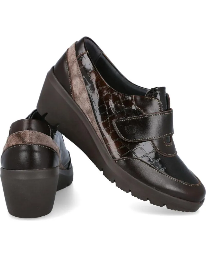 Zapatos de cuña de Mujer SUAVE BY LEYLAND SUAVE 3316 ZAPATOS MUJER CON PLANTILLA EXTRAIBLE MARRON