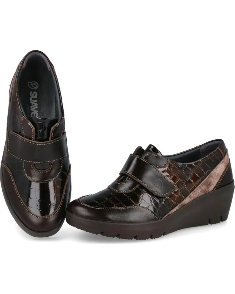 Zapatos de cuña de Mujer SUAVE BY LEYLAND SUAVE 3316 ZAPATOS MUJER CON PLANTILLA EXTRAIBLE MARRON