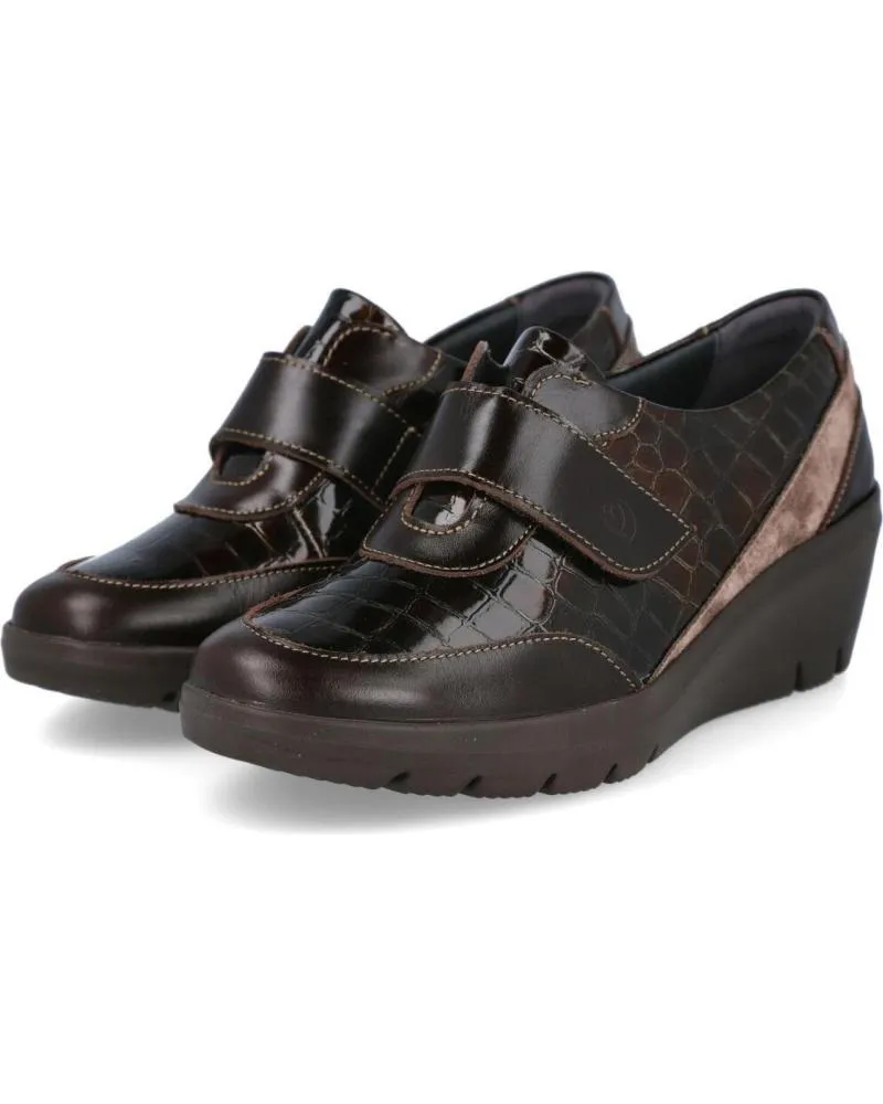 Zapatos de cuña de Mujer SUAVE BY LEYLAND SUAVE 3316 ZAPATOS MUJER CON PLANTILLA EXTRAIBLE MARRON