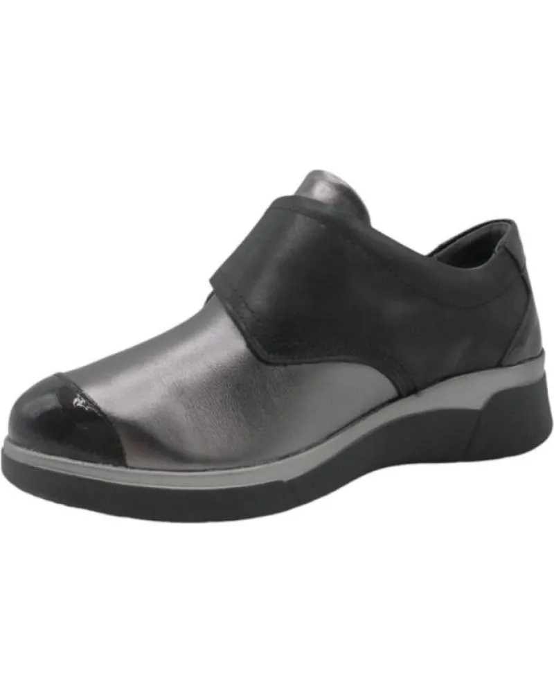 Zapatos de cuña SUAVE BY LEYLAND  de Mujer 3587 ZAPATO VELCRO PLANTILLA EXTRAIBLE  NEGRO