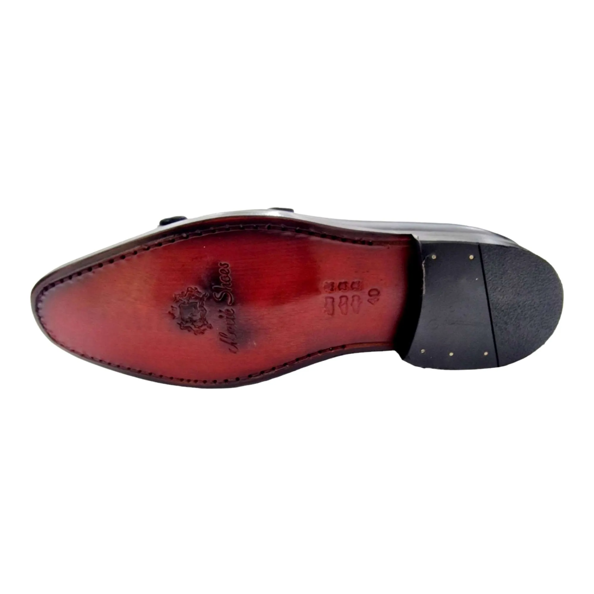 ZAPATOS DE VESTIR HOMBRE DOS HEBILLAS CUERO
