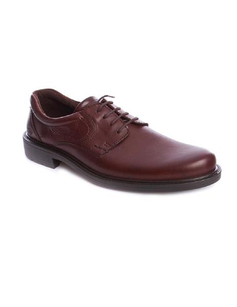 zapatos ecco boston tie marron